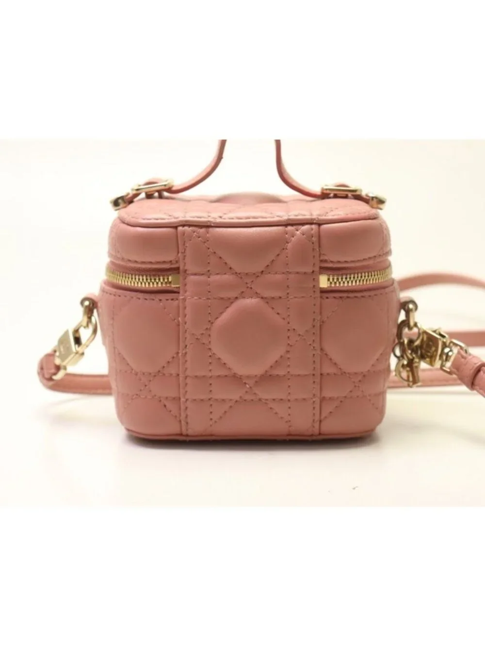Dior Cannage Lambskin 2-Way Vanity Bag